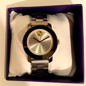Movado Bold 30mm Womens Silver Stainless Steel & Rose Gold Women's Wristwatch